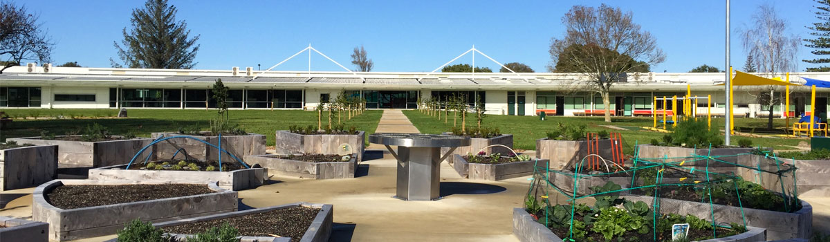 Homai Campus outdoor learning environment and school buildings