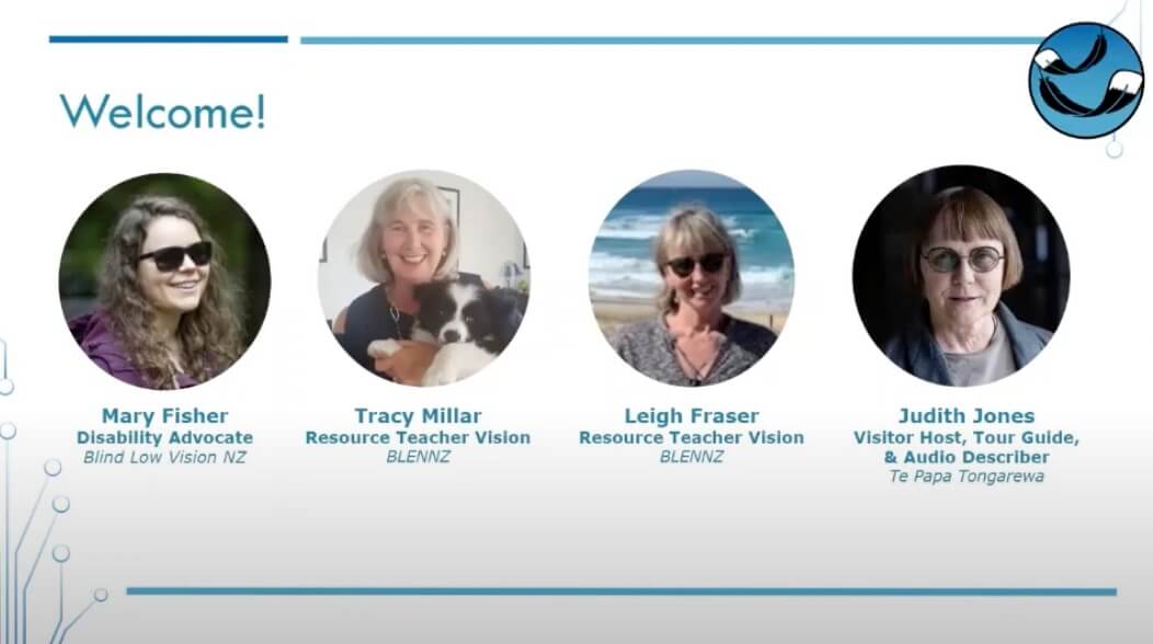 Screenshot of presenters of the webinar